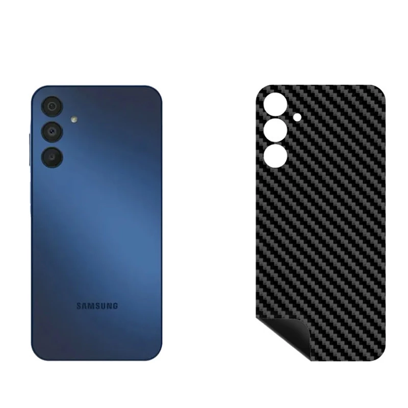 برچسب پوششی بستور مدل BT-Fiber طرح فیبر کربن مناسب برای گوشی موبایل سامسونگ Galaxy A15 5G