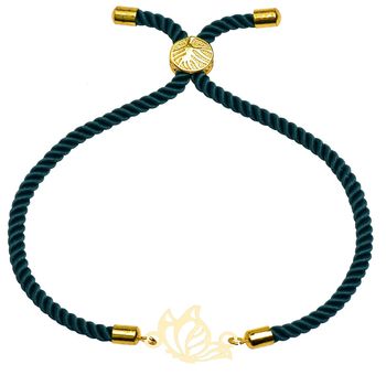 دستبند طلا 18 عیار زنانه کرابو طرح پروانه مدل kr10064