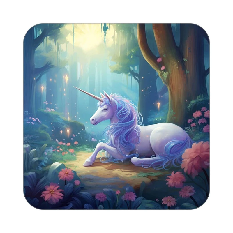 زیر لیوانی کاکتی طرح اسب تک شاخ و یونیکورن مدل mp32676