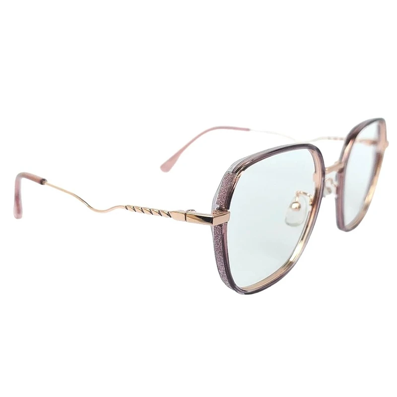 فریم عینک طبی پروانه ای زنانه کد m2863 c6 مناسب برای صورت های گرد، قلب، بیضی