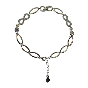 دستبند نقره زنانه مدل بی نهایت کد B45