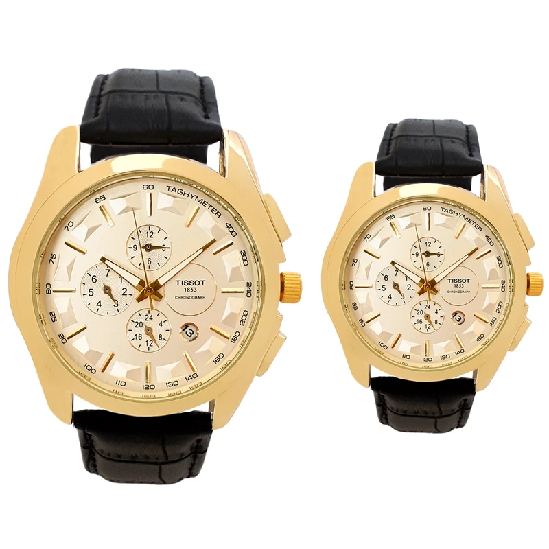 ست ساعت مچی عقربه ای زنانه ومردانه مدل  TS-1858