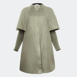 پالتو زنانه مدل آفتاب کد 4005 رنگ سبز روشن