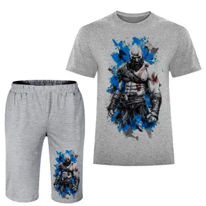 ست تی شرت و شلوارک مردانه مدل خدای جنگ A119