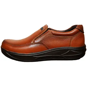 کفش طبی مردانه مدل بروژ کد 2020 رنگ عسلی