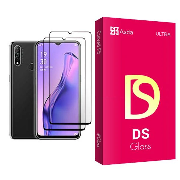 محافظ صفحه نمایش آسدا مدل DS Glass MIX002 مناسب برای گوشی موبایل اوپو A8 بسته دو عددی