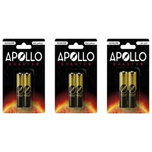 باتری قلمی و نیم قلمی آپولو مدل آلکالاین بسته شش عددی