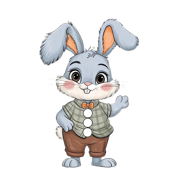 استیکر پارچه و لباس پاد آفرین طرح خرگوشی کد 2393