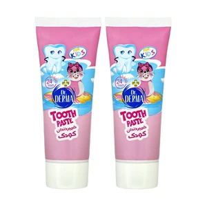 خمیردندان کودک دکتر درما مدل Girls حجم 75 میلی لیتر مجموعه 2 عددی