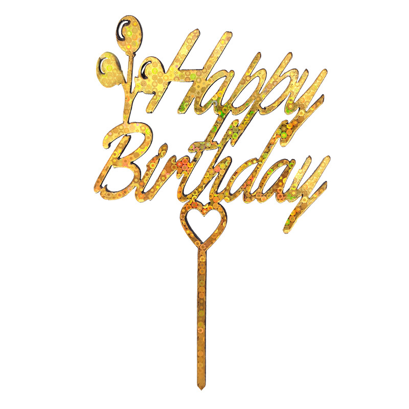 تاپر تزیین کیک مدل happy birthday کد mk523