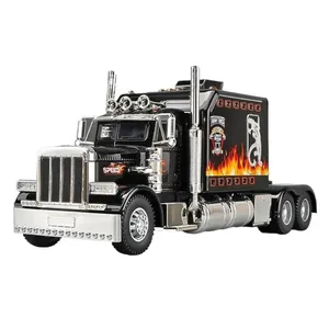 ماکت ماشین ناب سل مدل تریلی پیتربیلت 389 فلزی کشنده تراک کینگس