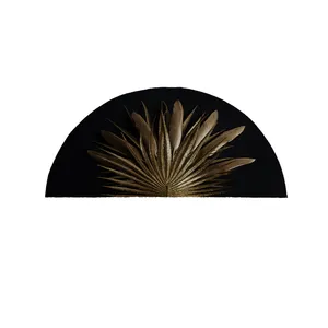 پادری مدل نیم دایره طرح کلاسیک برگ وپر کد 8934 سایز 90×45 سانتی متر