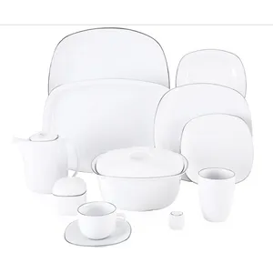 سرویس 98 پارچه غذاخوری چینی زرین ایران مدل کواترو سمن درجه عالی