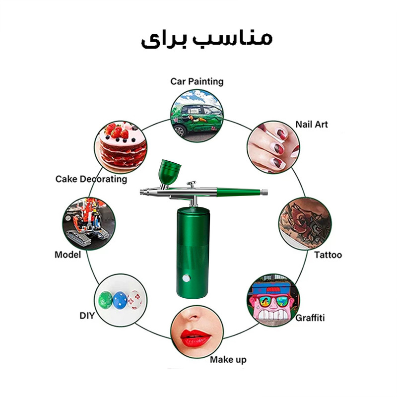 ابزار تزیین کیک مدل ایر براش کد H02-8W