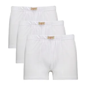 شورت مردانه پنبینه مدل باکسر طبی دمپا نواری مجموعه 3 عددی