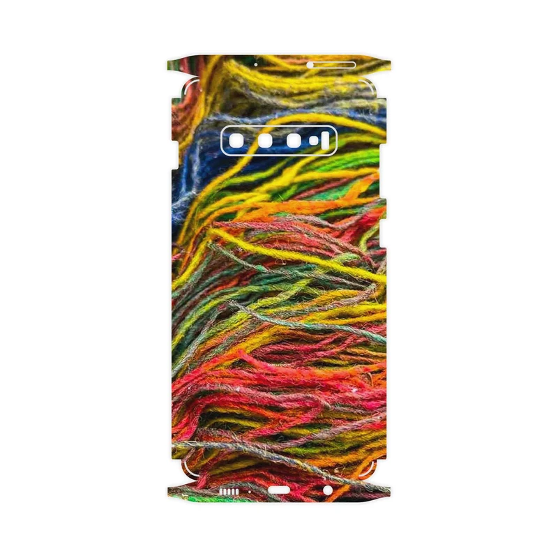 برچسب پوششی ماهوت مدل Fabric Texture 9-FullSkin مناسب برای گوشی موبایل سامسونگ Galaxy S10 Plus