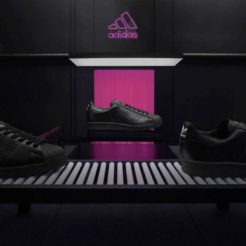 چراغ دیواری نئون دیزاین طرح Adidas-Text-BL_PN