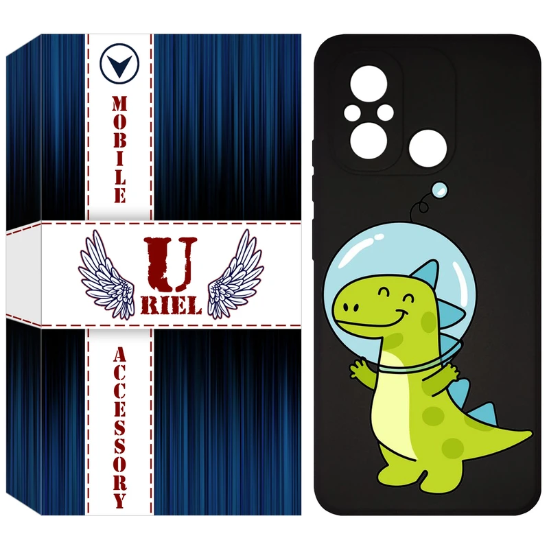 کاور یوریل مدل KSH کد 62 طرح دایناسور فضانورد مناسب برای گوشی موبایل شیائومی Redmi 12C