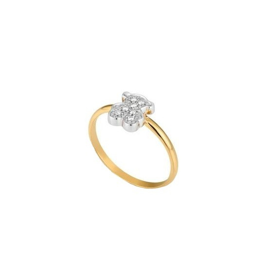 انگشتر طلا 18 عیار زنانه قیراط طرح خرس کد GH2855