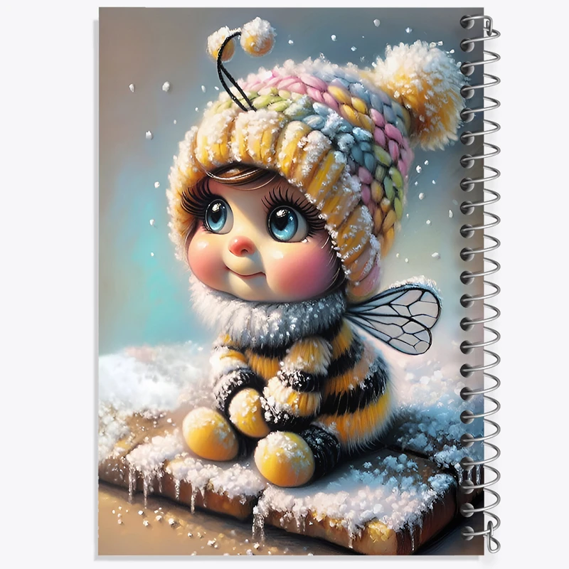 دفتر لیست خرید 50 برگ خندالو طرح زنبور بامزه و کیوت کد F7119