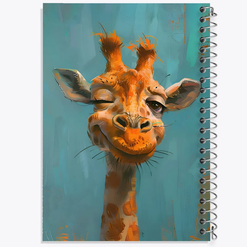 دفتر ژورنال نویسی 50 برگ خندالو مدل نقطه ای طرح زرافه بامزه کد F6583