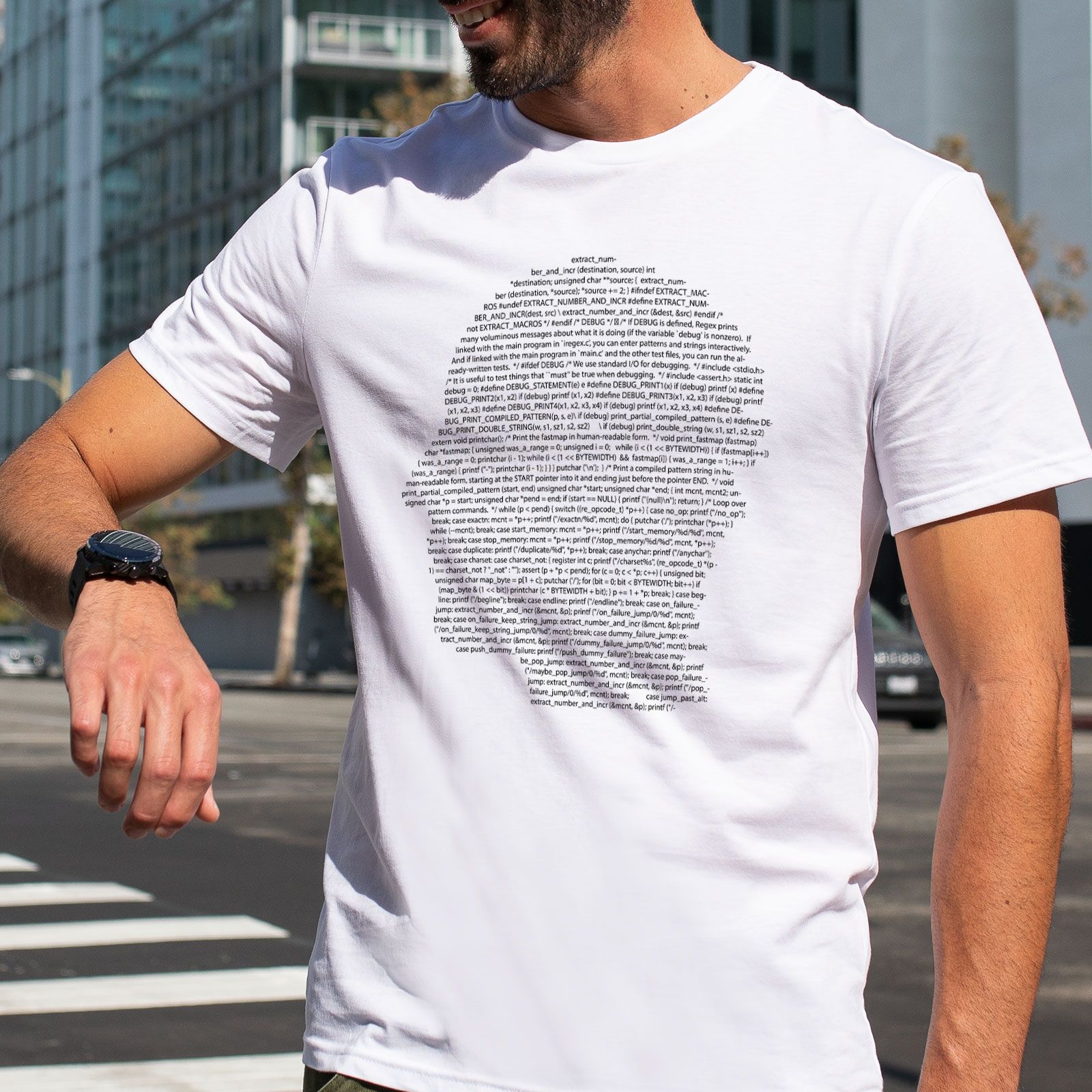 تی شرت آستین کوتاه مردانه هومرو مدل TW505 برنامه نویس -  - 7