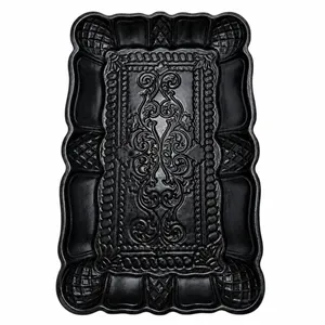 سینی بدون دسته مدل منقوش طرح گاثیک سایز 13×22 سانتی‌متر