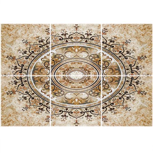 تایل سقفی آسمان مجازی طرح اسلیمی کد ST 6164-6 سایز 60x60 سانتی متر مجموعه 6 عددی