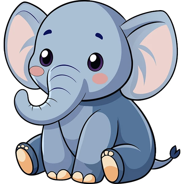 استیکر پارچه و لباس پاد آفرین طرح کارتونی فیل کد 5733