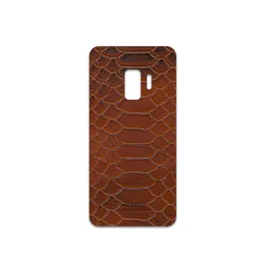 MAHOOT Brown-Snake-Leather Cover Sticker for Samsung Galaxy S9