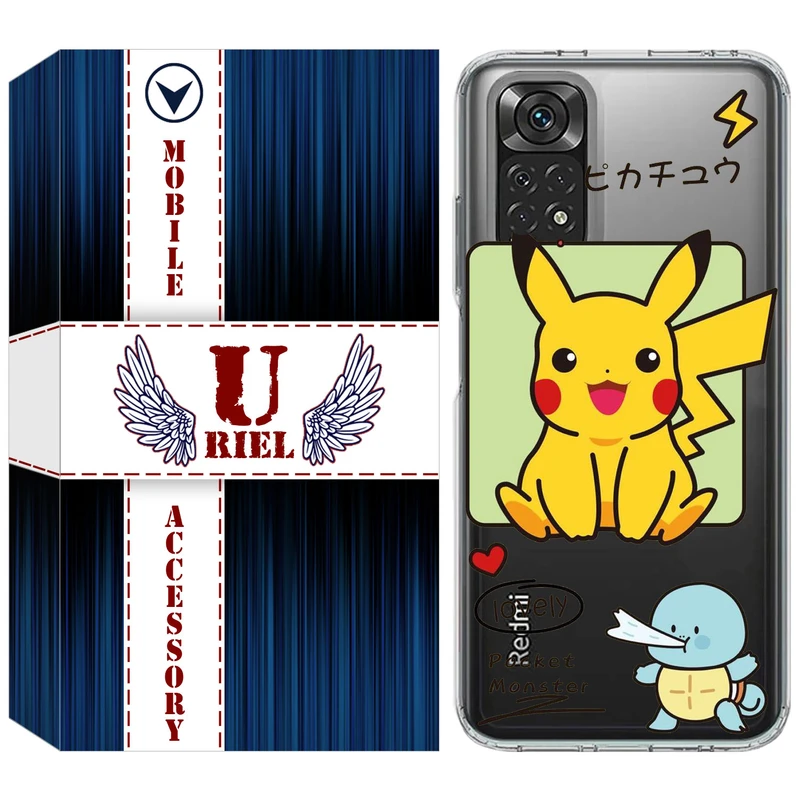 کاور یوریل مدل Clear کد 28 طرح پوکمون مناسب برای گوشی موبایل شیائومی Redmi Note 11 4G / Redmi Note 11S