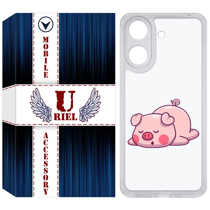 کاور یوریل مدل Clear کد 42 طرح پیگی مناسب برای گوشی موبایل شیائومی Redmi 13C / Poco C65