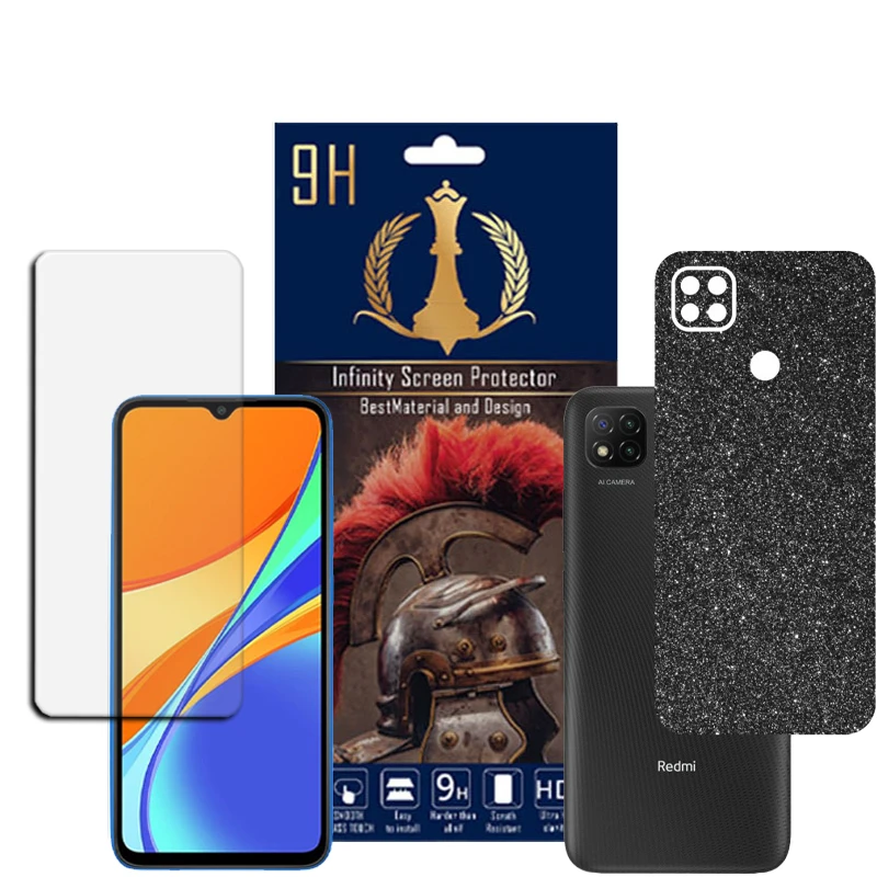  برچسب پوششی اینفینیتی مدل PRO MAX مناسب برای گوشی موبایل شیائومی REDMI 9C به همراه محافظ صفحه نمایش