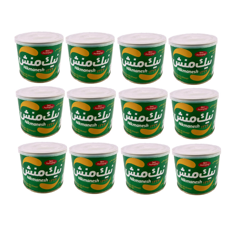 روغن حیوانی گوسفندی نیک منش - 450 گرم بسته 12 عددی