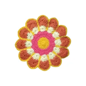 دستگیره بافتنی مدل گل کد 3