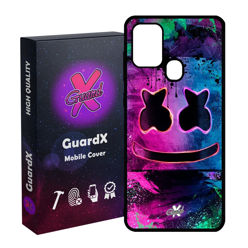 کاور گارد ایکس طرح Marshmello مدل Glass10028 مناسب برای گوشی موبایل سامسونگ Galaxy A21s