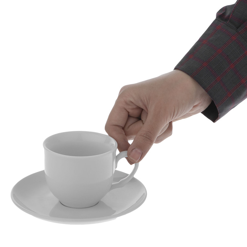 ست فنجان و نعلبکی 24 پارچه شرکت صنایع چینی تقدیس مدل بست هتلی 130cc