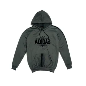 هودی مردانه مدل فوتر کرکی رنگ خاکستری