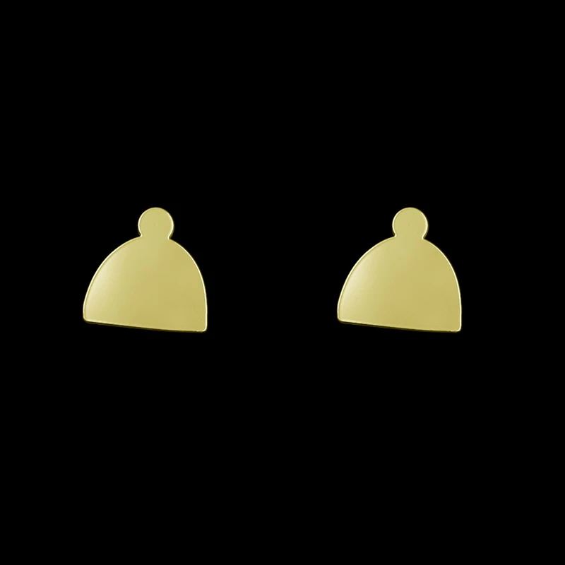 گوشواره طلا 18 عیار زنانه مدوپد مدل نیم دایره کد GA1-12608