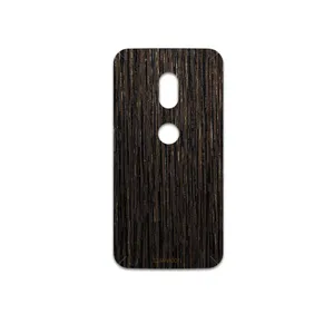 MAHOOT Dark-Gold-Stripes-Wood Cover Sticker for Motorola Moto G4 Play