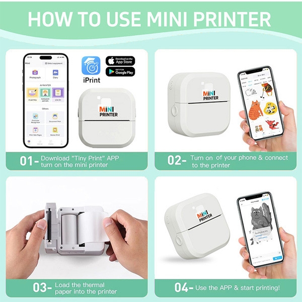 مینی پرینتر حرارتی مدل 2025