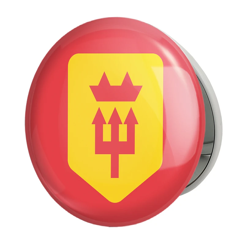 آینه جیبی خندالو طرح باشگاه منچستریونایتد Manchester United مدل تاشو کد 2066 