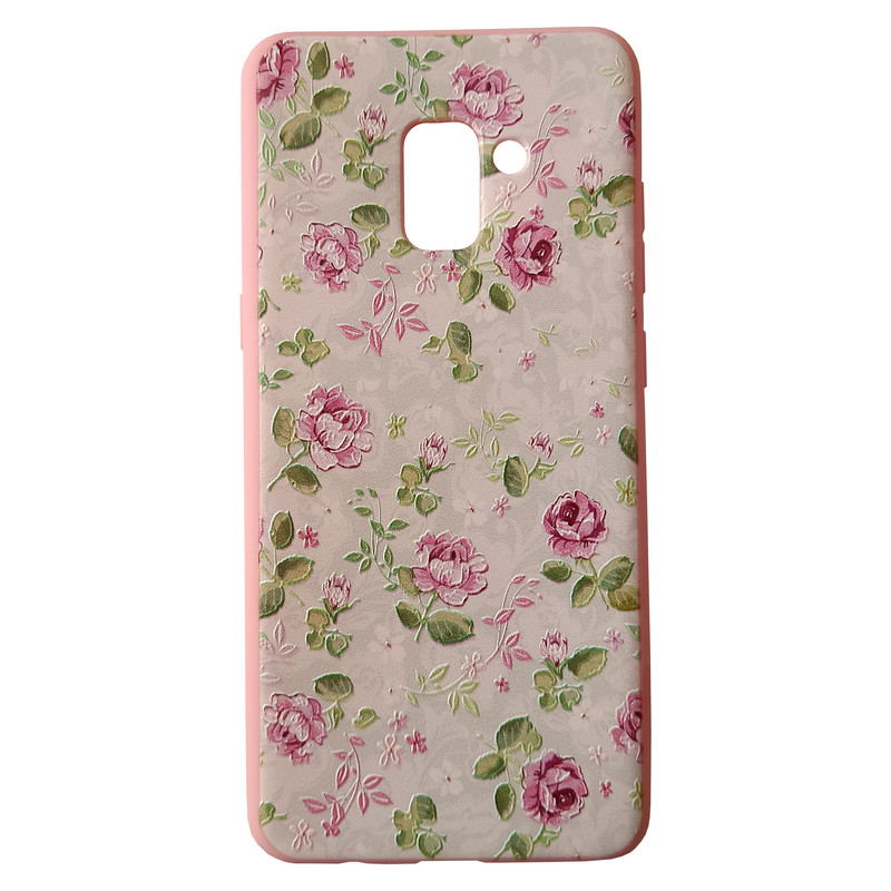 کاور مدل سیلیکونی کد 1-0 طرح گل مناسب برای گوشی موبایل سامسونگ Galaxy A730/ A8 Plus 2018