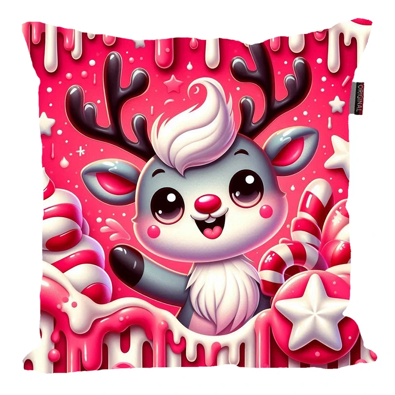 کوسن پاد آفرین مدل کریسمس طرح عروسکی گوزن کد PK30351