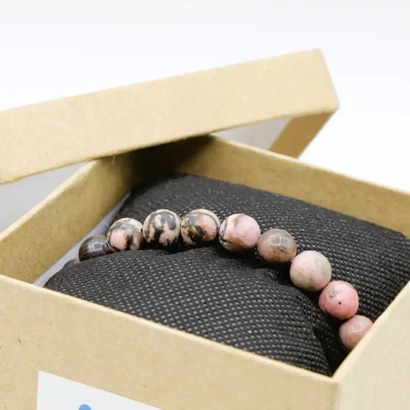 دستبند زنانه مدل سنگ رودونیت