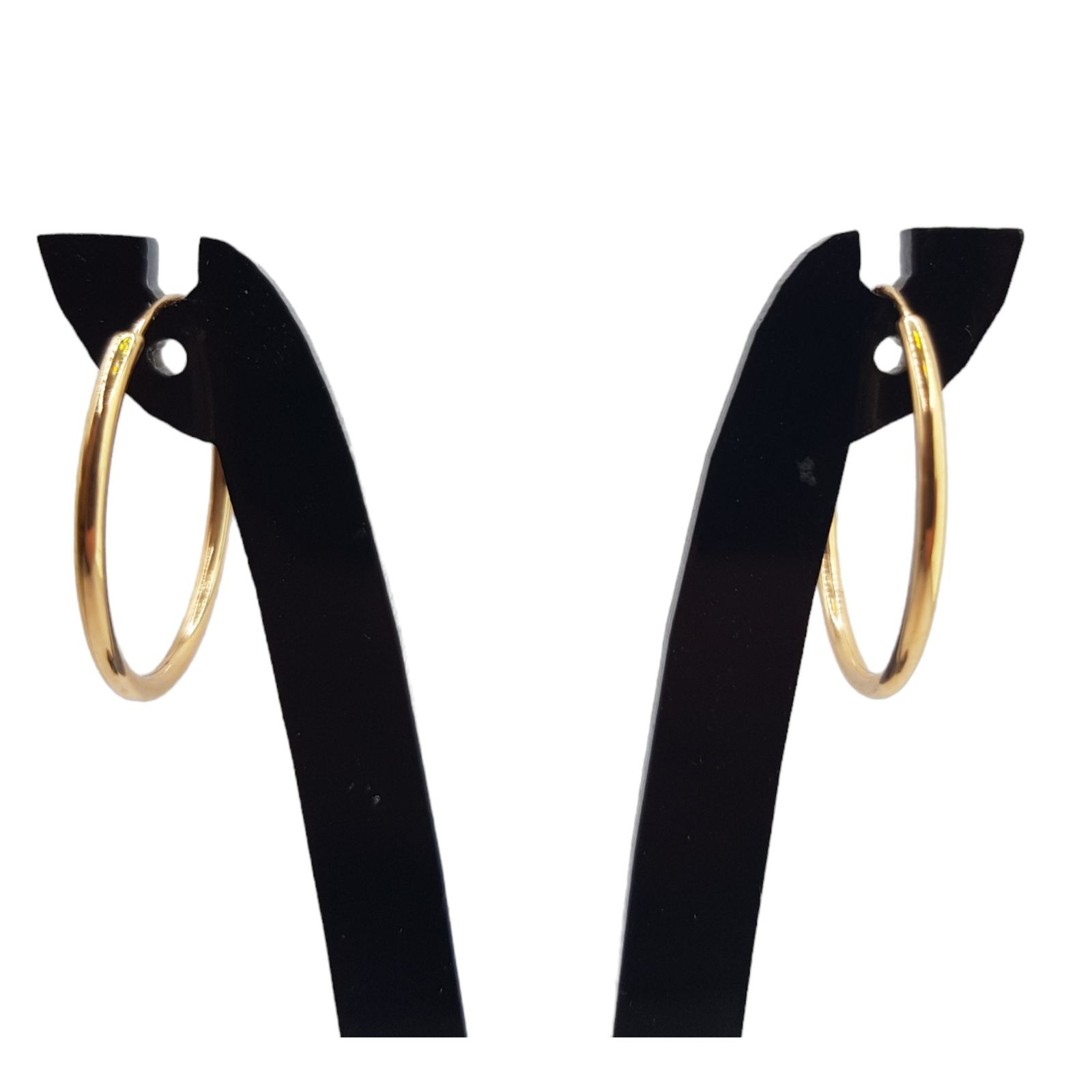 گوشواره طلا 18 عیار دخترانه مدل حلقه ای -  - 5