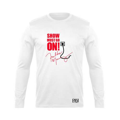 تی شرت آستین بلند مردانه رانژ مدل سایز بزرگ 130311 رنگ سفید