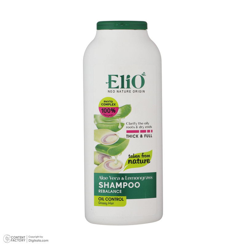 شامپو متعادل کننده چربی مو الیو مدل Thick and Full حجم 400 میلی لیتر