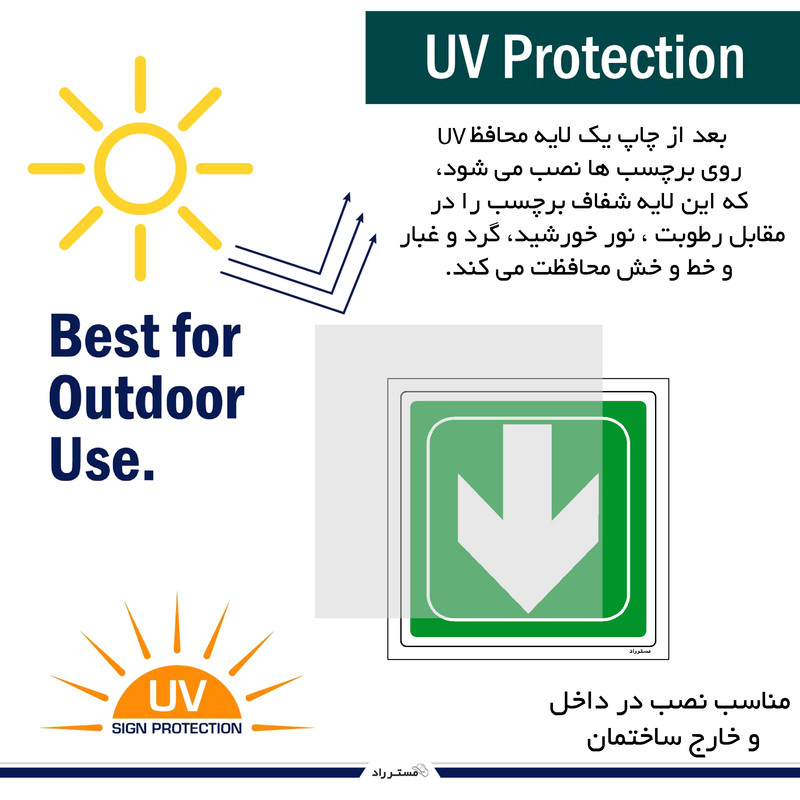 برچسب ایمنی مستر راد طرح به سمت درب خروج اضطراری مدل HSE-OSHA-141 برچسب ایمنی مستر راد طرح به سمت درب خروج اضطراری مدل HSE-OSHA-141