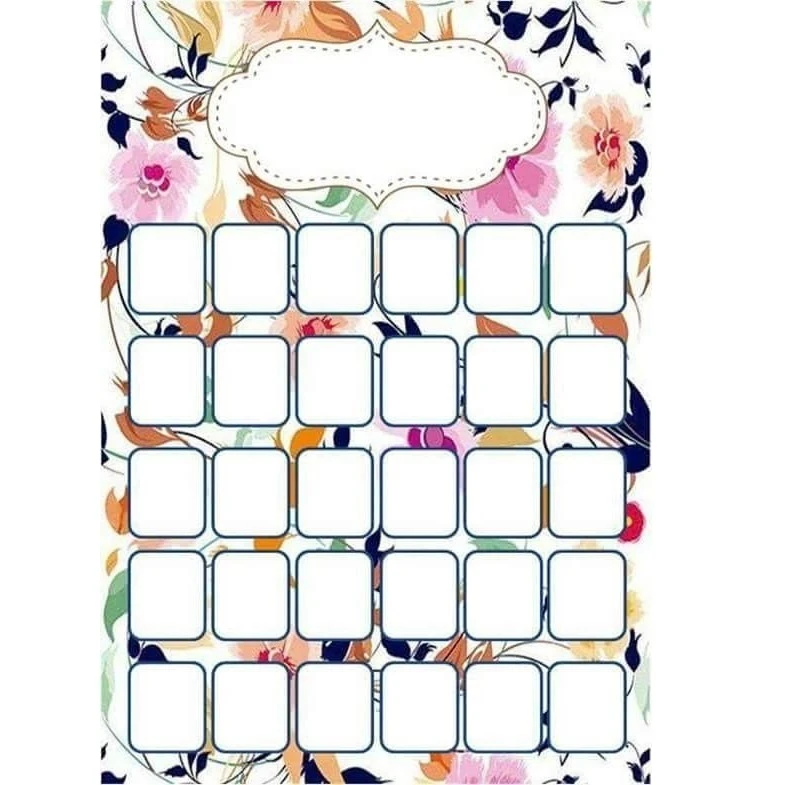 کاغذ یادداشت A5 طرح گل های رنگارنگ planner و to do list کد 946 بسته 15 عددی